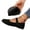 Black, variant on KEVCHE Fashion Plus Size Round Toe Casual Shoes for Women, Barefoot Running Walking Slip On Sneakers, Zero Drop Sole Lightweight Breathable Minimalist House Shoes
