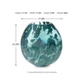 thumbnail image 5 of Signature Design by Ashley Cartshaw 11.75" Glass Vase, Iridescent Teal Finish, 5 of 5