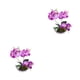 thumbnail image 3 of Maceta de cerámica Toystoory con decoración de jardín de flores artificiales de orquídeas falsas, 3 of 6