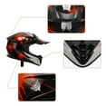 thumbnail image 6 of TCMT DOT Dirt Bike Helmet for Kids with Goggles & Gloves, for Motocross Offroad Street Motorcycle, Youth L Size, Black Red Firework, 6 of 11