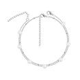 thumbnail image 1 of Chaîne Cœur Perle Délicat Cheville Minimaliste Mode Été Bijoux Cheville, 1 of 7