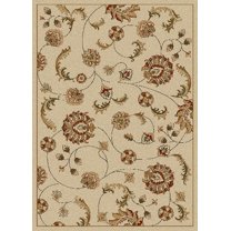 Radici Usa Como Area Rug 1835 Transitional Ivory Vines Swirls 3' 3" x 4' 11" Rectangle