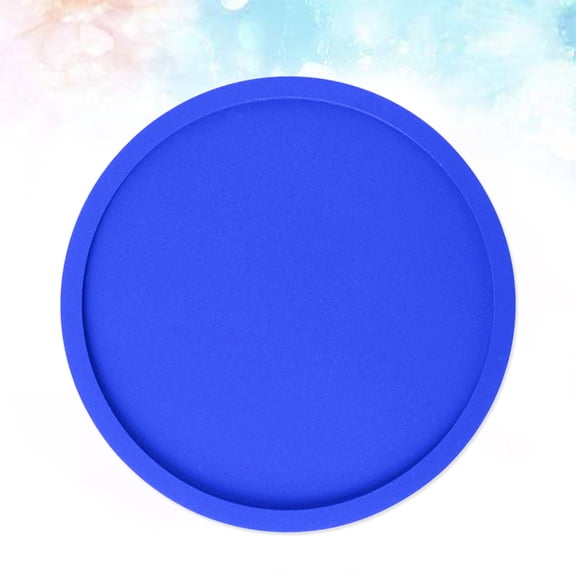 ETEREAUTY Blue Silicone Bowl Placemat Pad Heat Resistant Non Slip Table Protector for Family