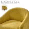 thumbnail image 4 of Upholstered Armchair 2 Pieces Boucle Fabric Solid Wooden Legs Living Room Bedroom Yellow, 4 of 7