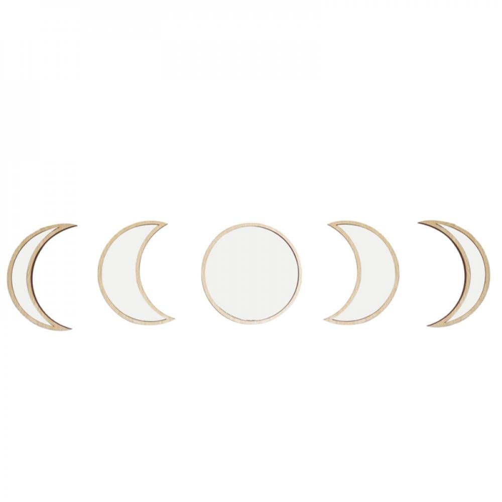 Big promotion!Glass Moon Phase Mirror Set, Bohemian Wall Mirror, Boho