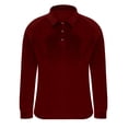 thumbnail image 6 of Women's Polos Shirts 2026 Elegant Long Sleeve Button Down Velvet Shirt Casual Dressy Business Work Henley Blouses, 6 of 7