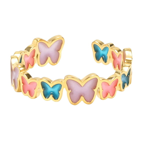 Hearth & Gear Luminous Ring Colorful Light Irradiation Can Shine Adjustable Ring Big Finger Rings for Women Ring Set Adjustable Boys Rings for Teens Size 8 Ring Set Men's Rings Alt Rings Preppy Ring