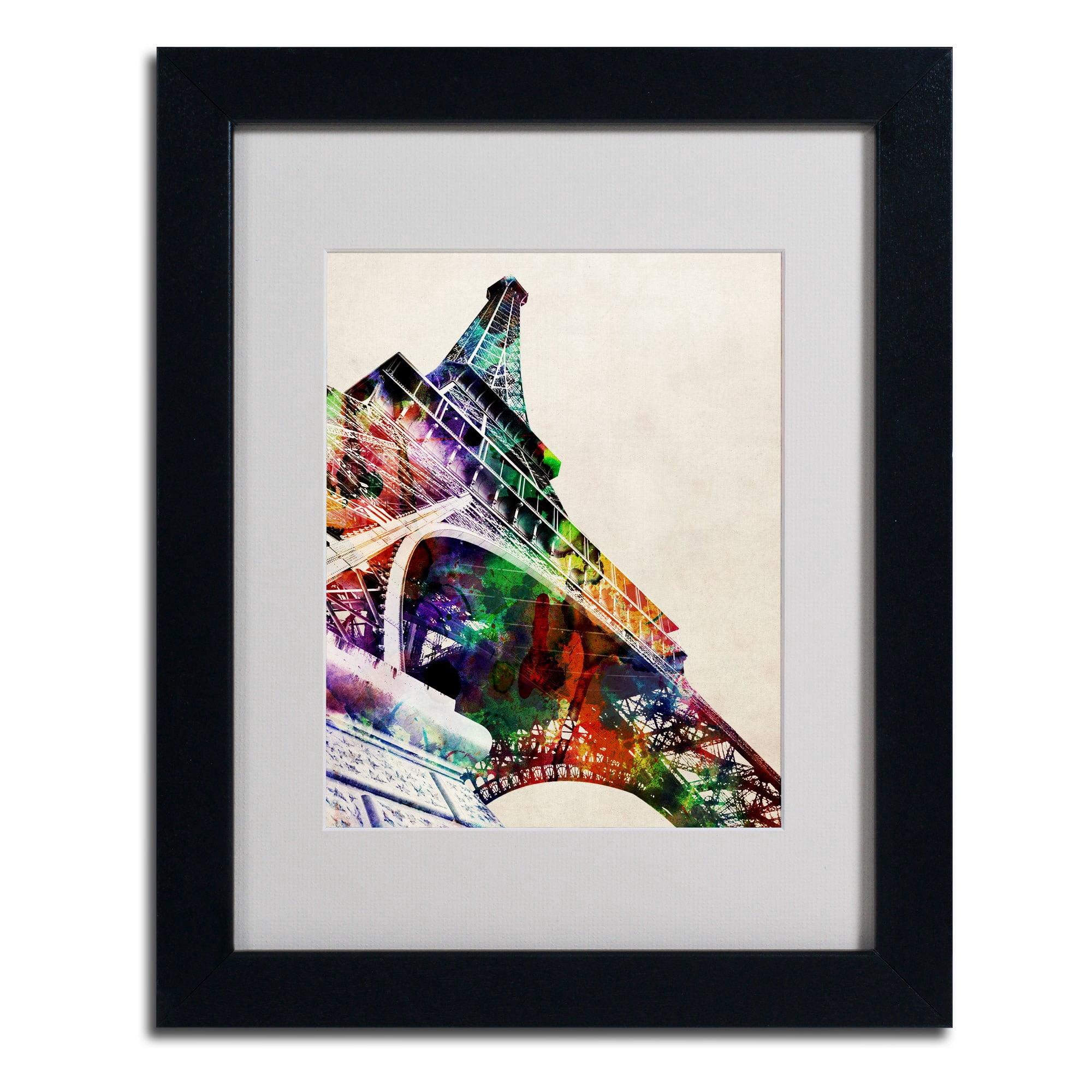 Trademark Art 'Eiffel Tower' Matted Framed Art by Michael Tompsett