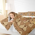 thumbnail image 3 of Erosebridal Brown Capybara Twin Bedding Sets 7-Piece For Child Boys Girls,Kids Kawaii Animal Bedding Comforter Set,Breathable Home Decor, 3 of 6
