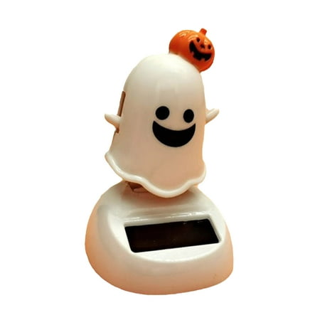 

Halloween Solar Powered Dancing Toys Pumpkin Ghost Car Shaking Head Dancer Doll Halloween Toy Figurines Car Windowsill Decor for Car Dashboard Toys Gift Office Desk Decor