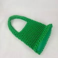 thumbnail image 1 of Bolso tejido de paja, bolso de cuerda de algodón para mujer, bolso tejido a mano, bolso de mano, estilo coreano, estilo perezoso, bolso de red de pesca Hugh, 1 of 6