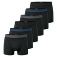 thumbnail image 1 of SCHIESSER Bóxers para hombre, paquete de 6 - «95/5», bañadores, algodón elástico, cintura con logotipo Negro XL (X-Large), 1 of 5
