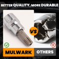 thumbnail image 3 of MulWark 64-Piece Master-Torx-Automotive-Mechanics-Tool | 3/8, 1/4, 1/2 in. Drive Torx Bit Socket Set and External Torx Socket Set w./ Impact Adapter and Reducer | S2 and Cr-V Steel, 3 of 8