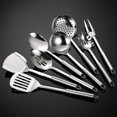 thumbnail image 3 of 430 Stainless Steel Round Cooking Utensils Kitchen Spoon Fork Knife Long Rice Spoon Pot Spatula Stainless Steel Kitchenware, 3 of 5