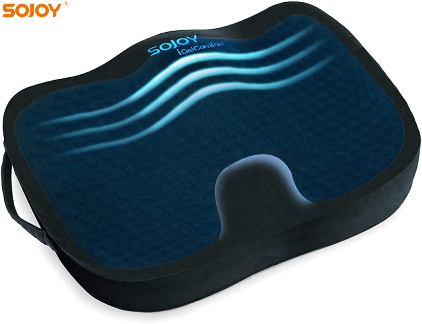Sojoy iGelComfort Gel Enhanced Memory Foam Seat Cushion-Home Office Chair Pad for Tailbone Back Pain by Sojoy