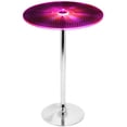 thumbnail image 2 of LumiSource Spyra LED Light Up Bar Table - Acrylic, Adjustable Height, Multi-Color Glow, 23" Square, Indoor Use, Chrome Base - Perfect for Parties!, 2 of 6