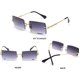 thumbnail image 1 of Gafas de sol cuadradas con montura ultrapequeña para mujer Lentes transparentes sin montura LingWen 9024735527947, 1 of 1
