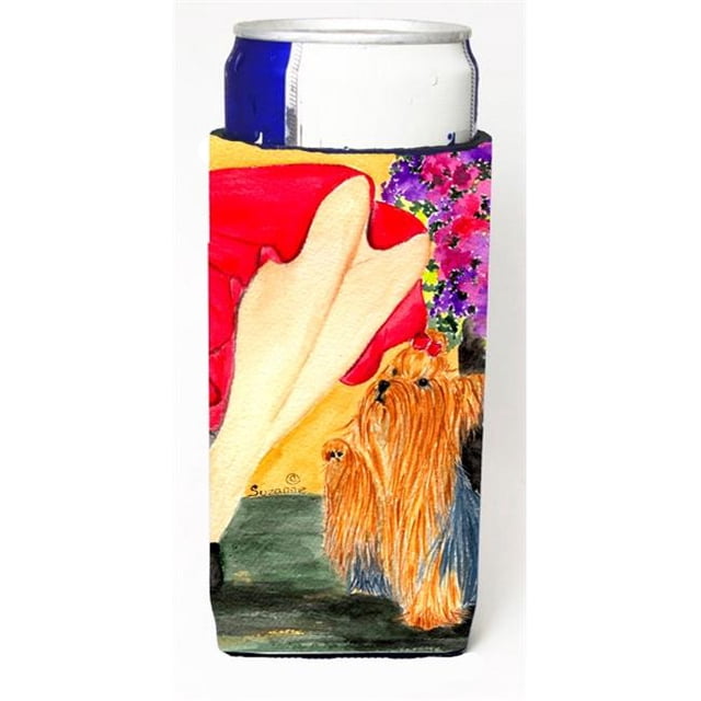 Lady With Her Yorkie Wine bottle sleeve Hugger - 24 oz.