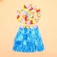 thumbnail image 4 of Dosaele Ensemble de 2 Décorations de Fête Hawaïennes Robe Collier Simulation Jupe Hula Lei Banquet Luau, 4 of 6