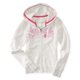 thumbnail image 2 of Aeropostale Sudadera con capucha y cremallera completa Aero 87 para mujer, blanco, mediano Aeropostale Sudadera, 2 of 2