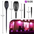 thumbnail image 5 of 12 Pack Solar Tiki Torches, Flickering Yard Lights Outdoor Solar Powered Waterproof, Solar Pathway Lights for Garden Decor, Yard Decor, Landscape, Purple LED, 5 of 8
