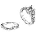 thumbnail image 4 of Pompeii 7/8ct Diamond Engagement Wedding Ring Set Setting 14K (G,SI), 4 of 4