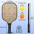 thumbnail image 3 of Pickleball Paddles Set,Pioneer Flower Floral Print Pattern Fiberglass Surface Pickleball Racket Set with 2 Indoor Outdoor Pickleball Balls and Pickleball Bag,Pickle-ball Equipment, 3 of 6