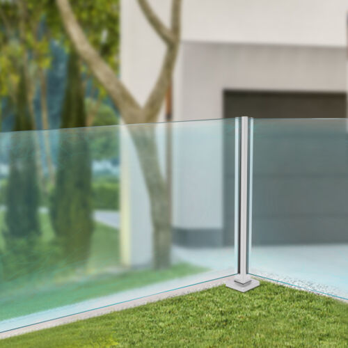 Glass Railing Post, 304 Stainless Corner Post 35.8” Cannot Add Handrail Version