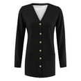 thumbnail image 6 of Uooqdmx Lightweight Cardigans for Women, Long Cardigans for Women Lightweight, Button Up Cardigans for Women, Summer Cardigan, Soft Cardigans Coat with Pocket, Black L, 6 of 6