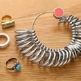 thumbnail image 3 of The Beadsmith Half-Round Finger Gauge – U.S. Sizes: 1-15, Full and Half Sizes – 29 Steel Rings with Marked Measurements – Tool for Measuring Fingers and Determining Ring Sizes, 3 of 5