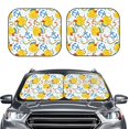 thumbnail image 2 of Vsdgher Ducks and Anchors Print Car Windshield Sun Shade, Reflective Sunshade Window Sunshade Sun Visor Protector Fit for Cars,Trucks,SUVs-Small, 2 of 6