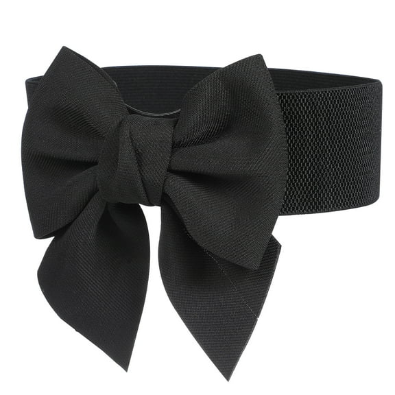 HOMEMAXS Bow Party Bow Bag Cotton Wide Belt Miss Woman 70.00X17.00X3.10CM Black