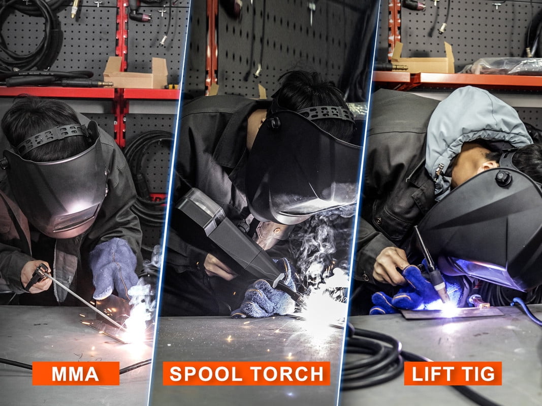 Rubik Mini Stick Welder 160A, Welding Machine 3 in 1 ARC/Mig/Lift Tig, Protable Welder Machine 110/220V with IGBT Inverter, LCD Digital Dispaly, Arc force and Anti-Stick