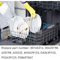thumbnail image 4 of 165314 Wheels for Dishwasher Lower Rack 8 Pack Easy Install Dishwasher parts, 4 of 6