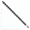 thumbnail image 2 of Primal Silver Sterling Silver Rhodium-plated 7-8mm Black Freshwater Cultured Pearl Bracelet, 2 of 4