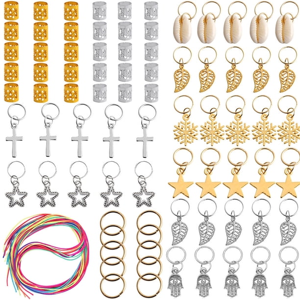 Juego de 110 pinzas para el pelo, anillos huecos para el pelo, broches para rastas