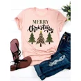 thumbnail image 1 of Camiseta con estampado para mujer, ropa bonita, Top de moda de Año Nuevo, Camisetas Básicas de manga corta con gráfico de Navidad, 1 of 4