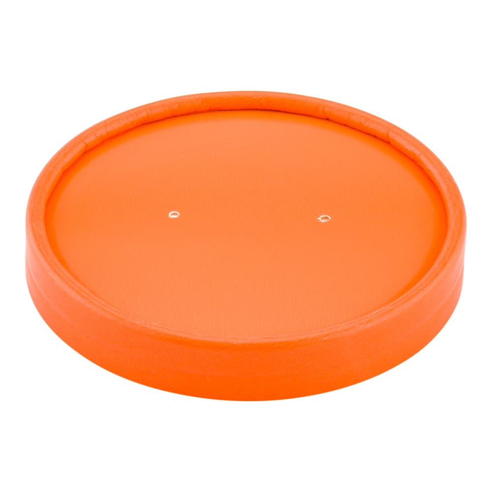 Bio Tek Round Red Paper Soup Container Lid - Fits 12 oz - 200