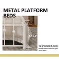 thumbnail image 6 of alazyhome White Platform Metal Bed Frame, Suitable All Ages, Queen, 6 of 7