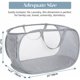 thumbnail image 3 of Cestos de ropa plegables duraderos, cesto de ropa de malla emergente con bolsillo lateral, cesto de almacenamiento de ropa plegable con asas de transporte reforzadas, 3 of 5
