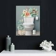 thumbnail image 4 of Nawypu  Bathroom Decor Wall Art Botanical Plant Succulent Canvas Prints Painting Seat Yourself Bathroom Picture Framed Green Cactus Modern Decorations Toilet Bathroom Restroom 16x20 inch, 4 of 4