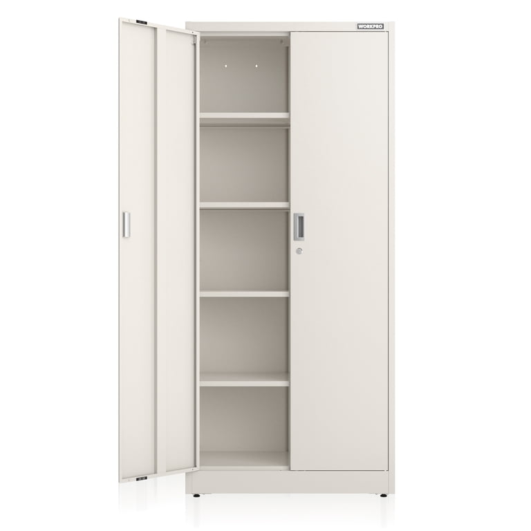 WORKPRO 71" Metal Garage Storage Cabinet, Locking Doors photo 3
