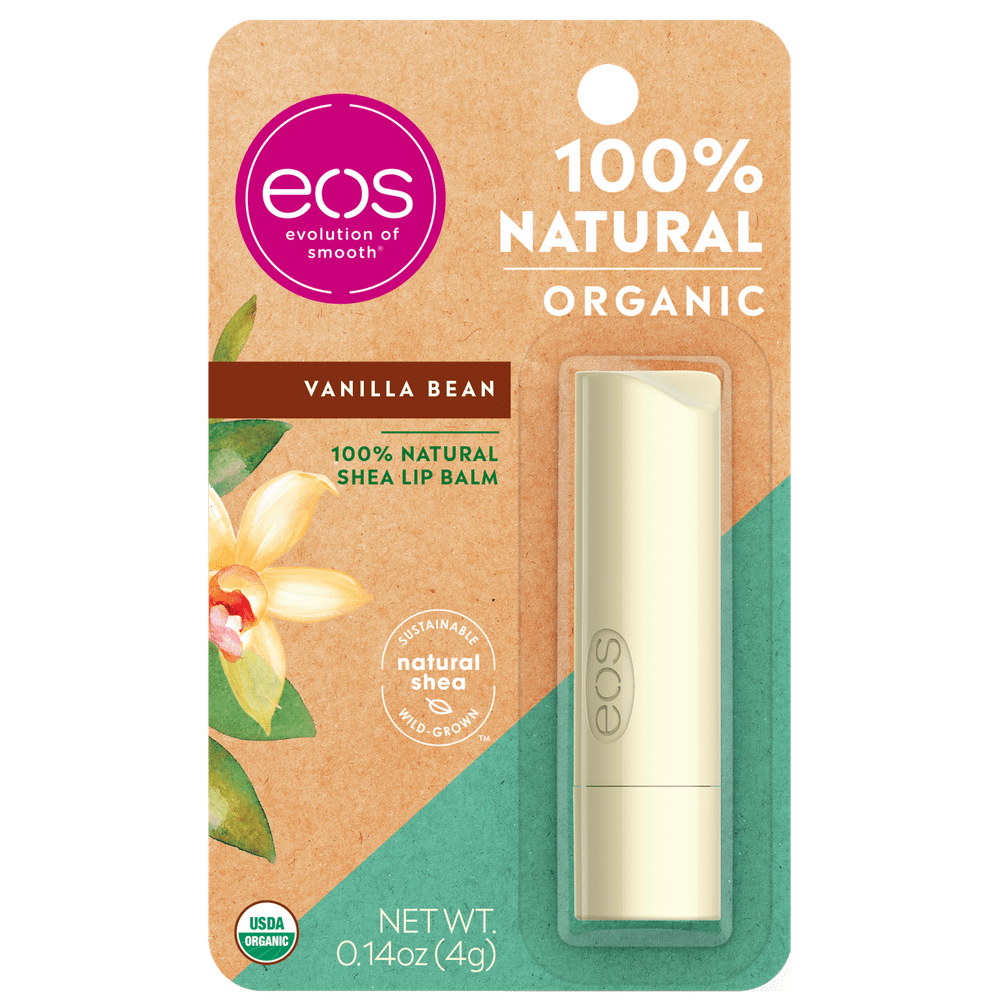 eos 100 Natural & Organic Lip Balm Stick Vanilla Bean 0.14 oz