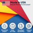 thumbnail image 2 of Paclord 48" x 1200" (100 ft) Circus-Themed Kraft Paper Set, 45 Lbs - Red, Yellow, Orange, Dark Blue, White Kraft Paper - Made in USA Paper for Crafts, Appliques for Kids, DIY, Origami, 2 of 5