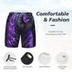 thumbnail image 3 of Fotbe Purple Plant White Tiger Traje de Baño para Hombre – Shorts de Natación de Secado Rápido con Forro y Bolsillos-Medium, 3 of 6