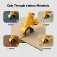 thumbnail image 3 of Rechargeable High-Speed Cardboard Cutter, 2026 New 4.2V Cordless Cutter with LED Display Light, Rotary Powerful Electric Scissors, Rotary Cutting for Fabric, Leather, Carpet DIY (Yellow), 3 of 8