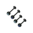 thumbnail image 1 of Labret Monroe Lip Piercing 14G Black Titanium with CZ Gem, 1 of 1