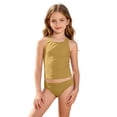 thumbnail image 3 of Shadoumai Girls Swimsuit Ruffle Modest Bikini Spaghetti Strap Tankini with Shorts 2 Piece Cute Ruffle Bathing Suit for Girls, 3 of 5