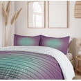 thumbnail image 6 of Ambesonne Digital Duvet Cover Sets, Vivid Paralel Lines, 2-Queen, Purple Blue, 6 of 7