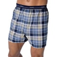 thumbnail image 2 of Hanes Men`s Red Label Exposed Waistband Fashion Plaid Boxer, L, Assorted, 2 of 3